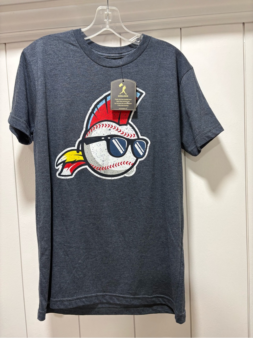 Major League Logo Baseballism Mens Size Medium  Blue Soft Cotton NWT